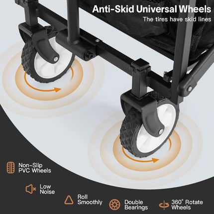 Anti-skid universal wheels with skid lines on a white background