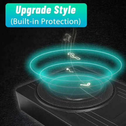 Product with built-in protection feature highlighted on a dark background