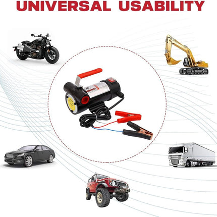 Illustration of a jump starter with various vehicles around it, emphasizing universal usability.