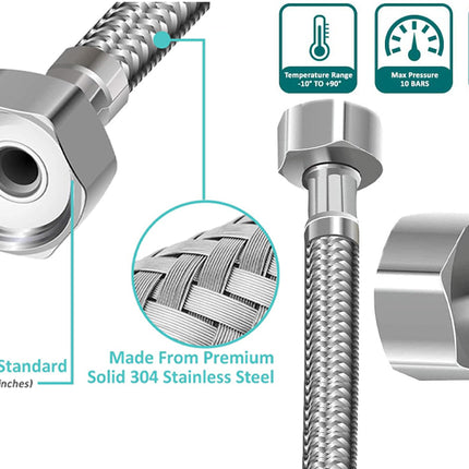 Stainless Steel Braided Hose Set | NZ Sale