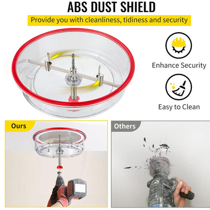 ABS dust shield with features highlighted on a white background