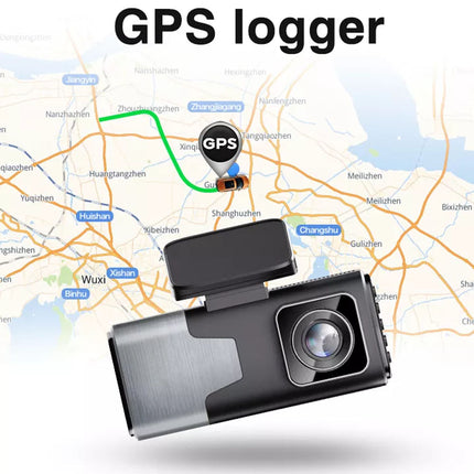 GPS logger device on a map background