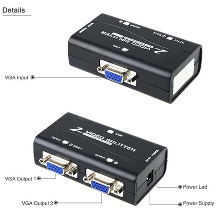 VGA to Dual 2 VGA Converter Adapter Splitter |  NZ Sale