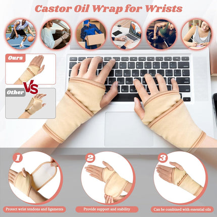 12Pcs Castor Oil Wrap Kit | NZ Sale