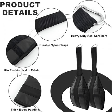 Hanging Ab Straps Heavy Duty Core Training Pull Up Bar Hook | NZ Sale
