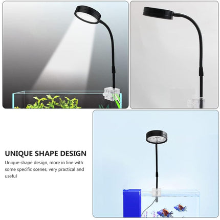 Floodlights with unique shape design for aquarium use, shown in different orientations.