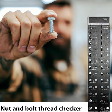 MIDI controller with a person holding a bolt in the background