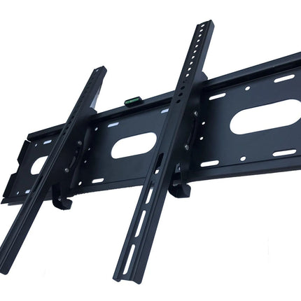 Black TV wall mount on a white background