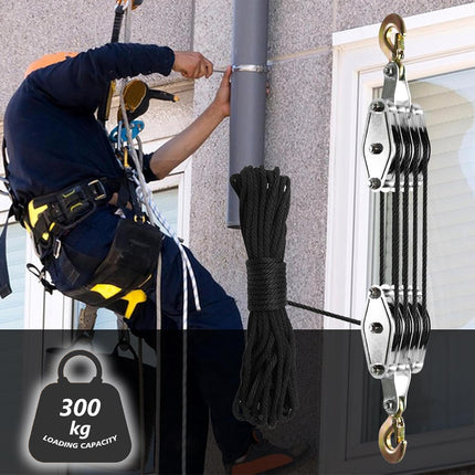 Block And Tackle Pulley 20m Rope | NZ Sale