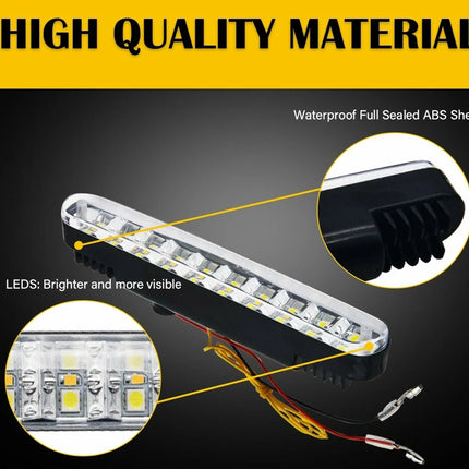 Car LED Daytime Running Light Bar Fog DRL light + Turn Signal