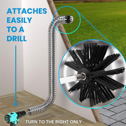 Dryer Duct & Chimney Cleaning Brush Kit | NZ Sale