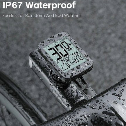 GPS Bike Computer Wireless 5-Star Positioning IP67 Waterproof, 2.4" Anti-Glare LCD, Tracks Speed Altitude Slope and Distance, 700mAh Battery
