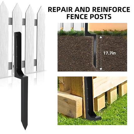 2Pcs Fence Post Repair Anchor Ground Spike