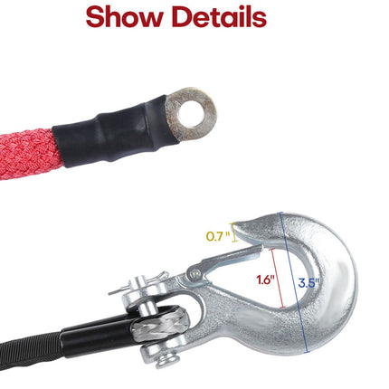 Metal carabiner with red rope and black strap on a white background