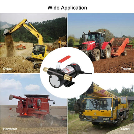 Collage of construction vehicles with a focus on a nozzle labeled 'Wide Application'.