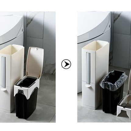Rubbish Bin Toilet Brush Holder | NZ Sale