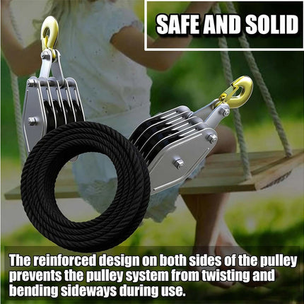 Block And Tackle Pulley 20m Rope | NZ Sale