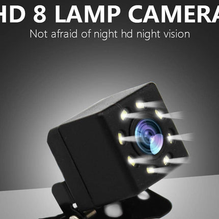 HD 8 Lamp Camera with night vision feature on a dark background