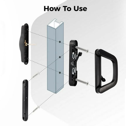 Patio Sliding Door Handle Set with Lock