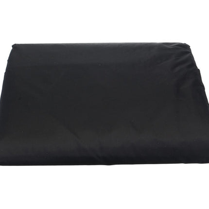 A black rectangular fabric-covered cushion or padded support pad, shown folded flat against a plain white background.