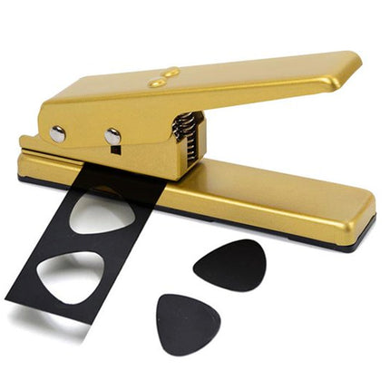 Guitar Pick Punch Maker - Stainless Blade & Ergonomic Handle|Jam-Free Waste Chamber|Ergonomic Handle | Golden