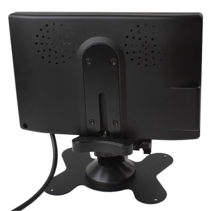 Black monitor with stand on a white background