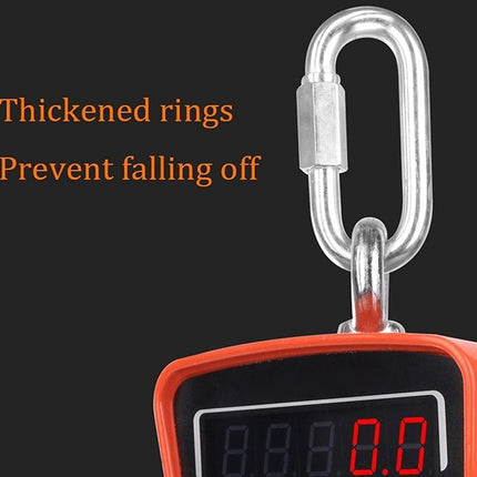 Digital weight scale with thickened rings on a black background