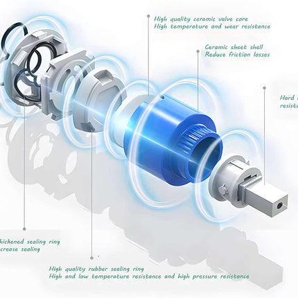 Technical diagram of a mechanical component with labeled features on a white background