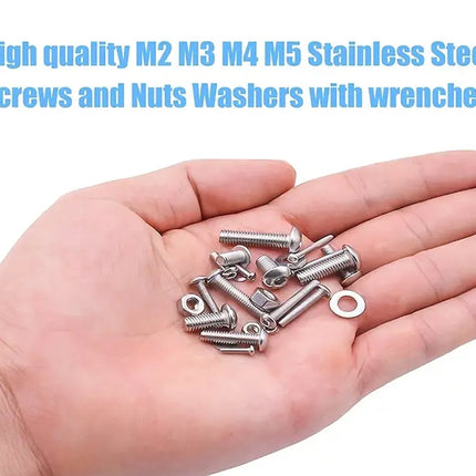 1220Pcs M3 M4 M5 Metric Screw Assortment Kit