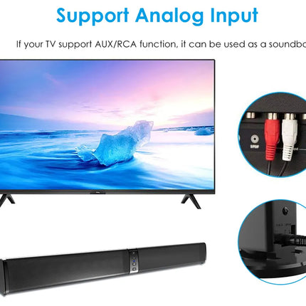 TV with soundbar and cable illustration on a white background