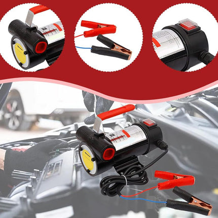 Car jump starter with clamps on a car battery, surrounded by close-up insets.