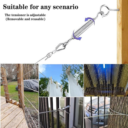 50M Stainless Steel Wire Rope Cable Kit