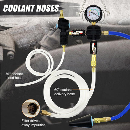 Coolant Vacuum Purge Refill Kit for Car SUV Van