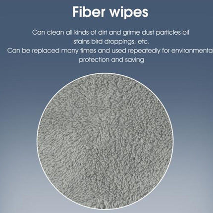 Fiber wipes with text on a blue background