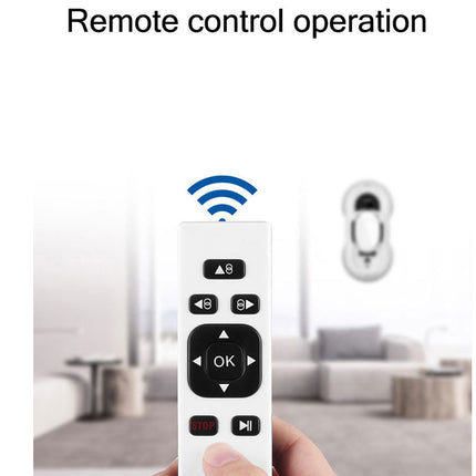 Remote control with wireless symbol and living room background