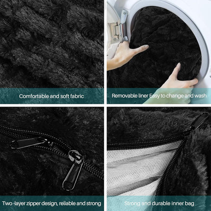 Black pet carrier with features highlighted on a white background