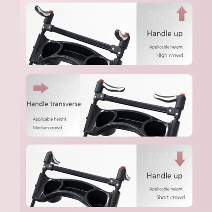 3-in-1 Pet Stroller for Dogs & Cats - Travel Carrier & Car Seat | Foldable Buggy for Small Pets up to 20kg Detachable Cradle Navy Blue