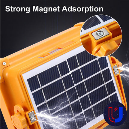 Solar panel with strong magnet adsorption feature on a dark background
