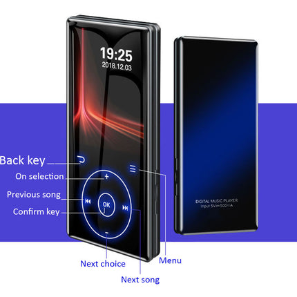 Bluetooth MP3 MP4 Player 16GB with 2.4" Touch Screen, FM Radio, Voice Recorder, Pedometer, E-Book Reading, 200 Hour Playtime