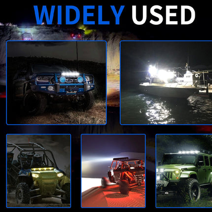 Collage of vehicles with lights on at night, highlighting their use.