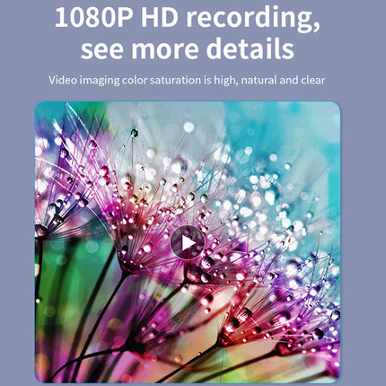 Colorful dandelion with water droplets on a purple background, featuring text about video quality.