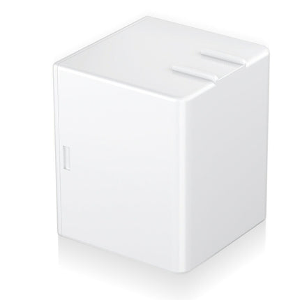 White rectangular box on a white background