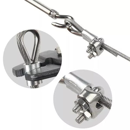 50M Stainless Steel Wire Rope Cable Kit