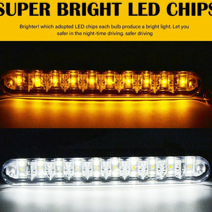 Car LED Daytime Running Light Bar Fog DRL light + Turn Signal
