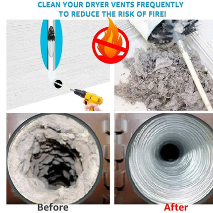 Dryer Duct & Chimney Cleaning Brush Kit | NZ Sale
