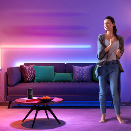 Smart RGB LED Wall Lights WiFi App Voice Control 6 Pack | Modular Gaming Ambient Lighting Compatible with Alexa Google Siri Music Sync