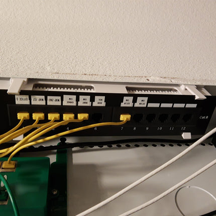 12 Port Cat6 Ethernet Patch Panel RJ45 Keystone Jack Network