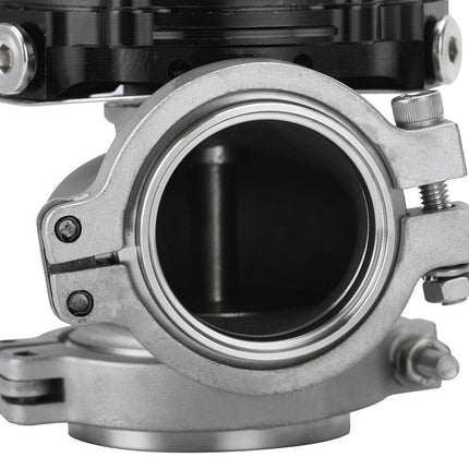 Close-up of a metallic valve component on a white background