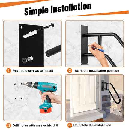 Step-by-step guide to installing a bracket with tools and hand actions.