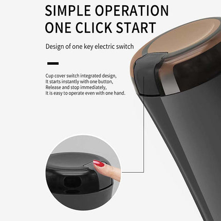 Black electric kettle with cup cover switch design on a white background
